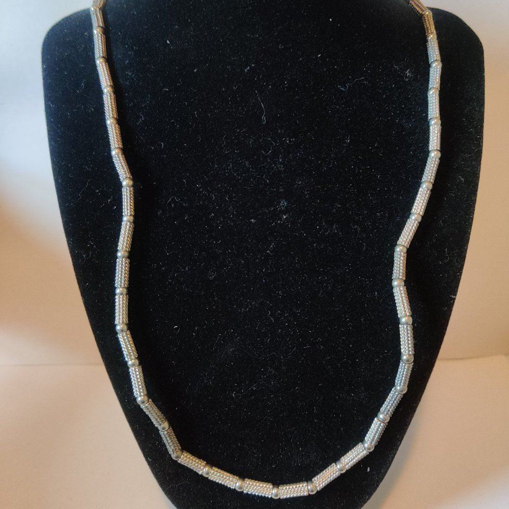 Vintage Napier Silver Plated Beaded Necklace